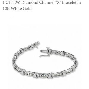 1CT. Diamond Bracelet in 10K White Gold